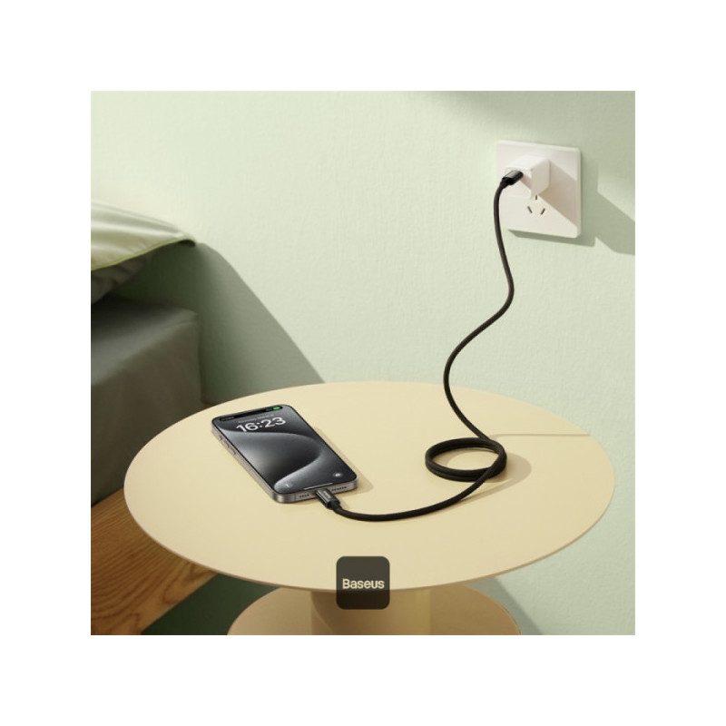 Baseus dátový magnetický kábel Tungsten Gold USB-C/USB-C 1m 100W čierny