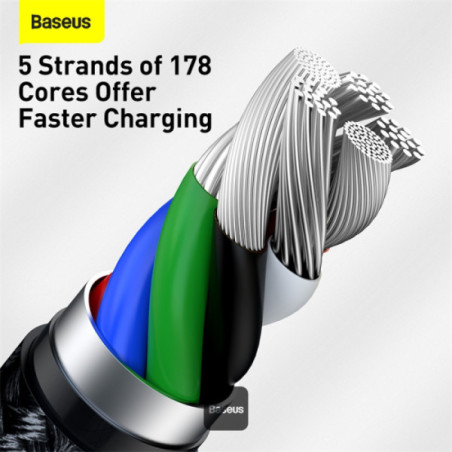 Baseus dátový kábel Cafule USB-C na Lightning 0,25 PD 20W čierny
