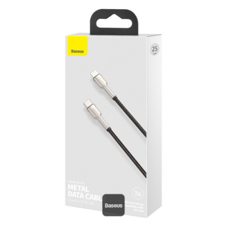 Baseus dátový kábel Cafule USB-C na Lightning 0,25 PD 20W čierny