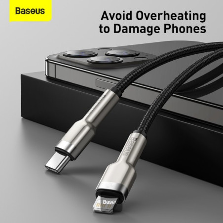 Baseus dátový kábel Cafule USB-C/Lightning 1m PD 20W čierny