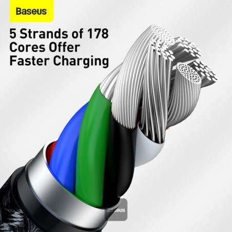 Baseus dátový kábel Cafule USB-C/Lightning 1m PD 20W čierny