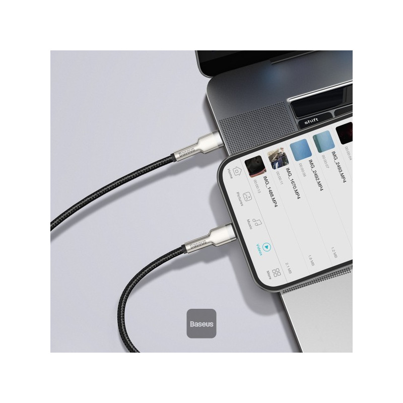 Baseus dátový kábel Cafule USB-C/Lightning 1m PD 20W čierny