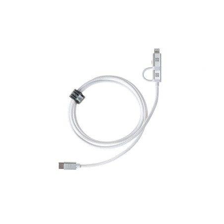ER POWER Dual Cable USB-C C/L Mfi 200cm white