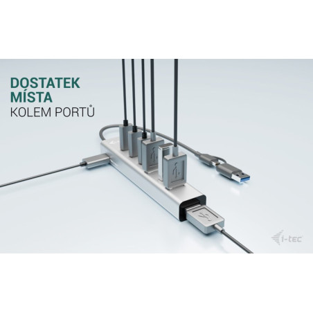 i-tec USB-C/USB-A Charging Metal HUB 7 Port (3x USB-C, 4x USB-A)