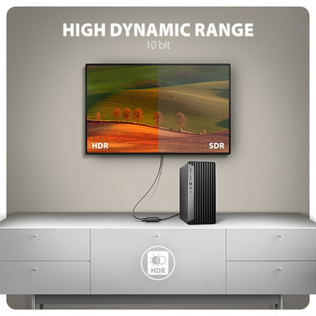 AXAGON RVD-HI20N, DisplayPort → HDMI 2.0b redukcia / adaptér, 4K/60Hz