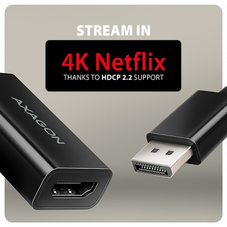 AXAGON RVD-HI20N, DisplayPort → HDMI 2.0b redukcia / adaptér, 4K/60Hz