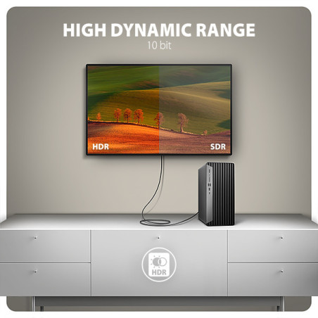 AXAGON RVD-HI20C2, DisplayPort → HDMI 2.0b redukcia / kábel 1.8m, 4K/60Hz