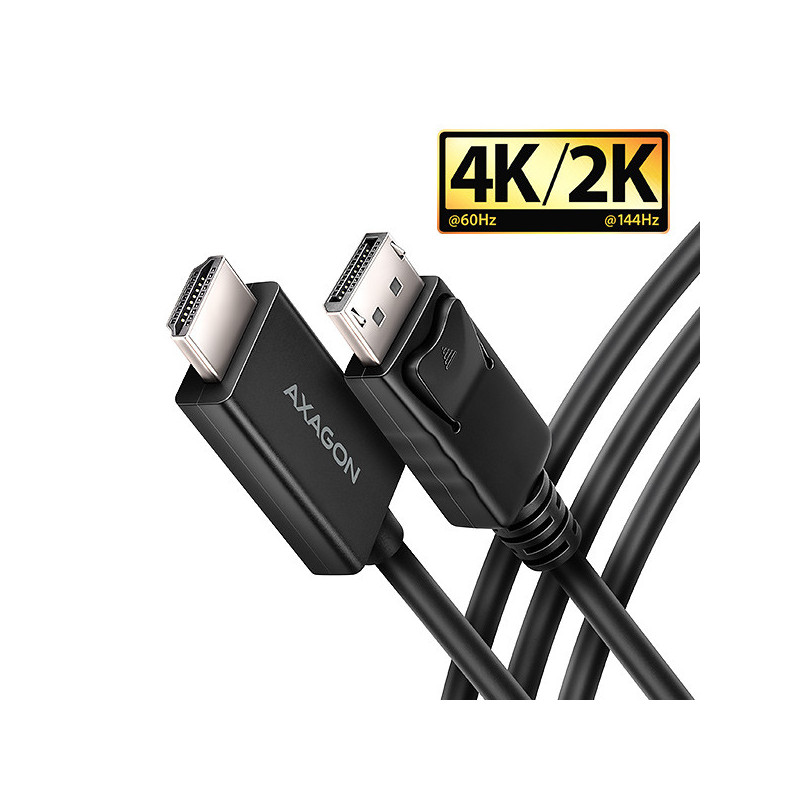 AXAGON RVD-HI20C2, DisplayPort → HDMI 2.0b redukcia / kábel 1.8m, 4K/60Hz