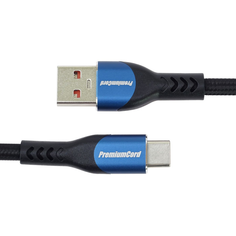PremiumCord SuperFast 5A USB-C - USB-A 2.0, 1,5m