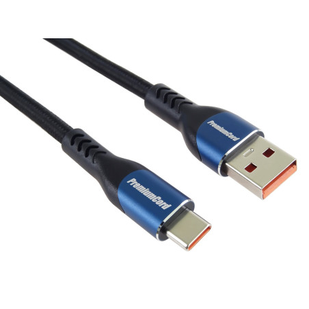 PremiumCord SuperFast 5A USB-C - USB-A 2.0, 1,5m