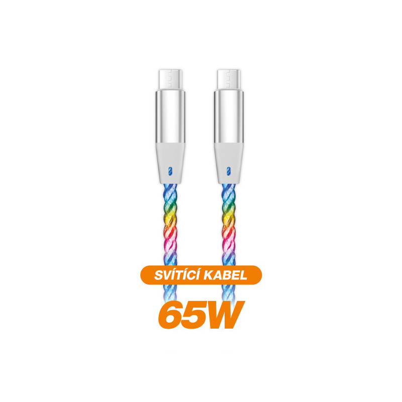 ALIGATOR Dátový kábel LIGHT 3A, 65W USB-C/USB-C 0,5m