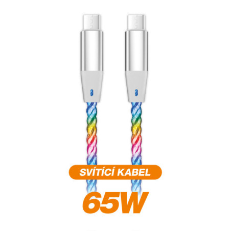 ALIGATOR Dátový kábel LIGHT 3A, 65W USB-C/USB-C 0,5m