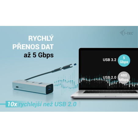 i-tec Universal Charging Metal HUB 2x USB-C + 2x USB-A Port, PD 85W