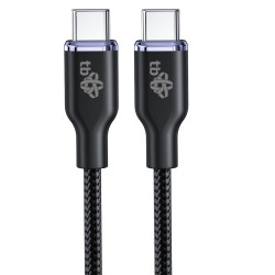 TB USB C - USB C 60W Glamour kábel 1,5m čierny