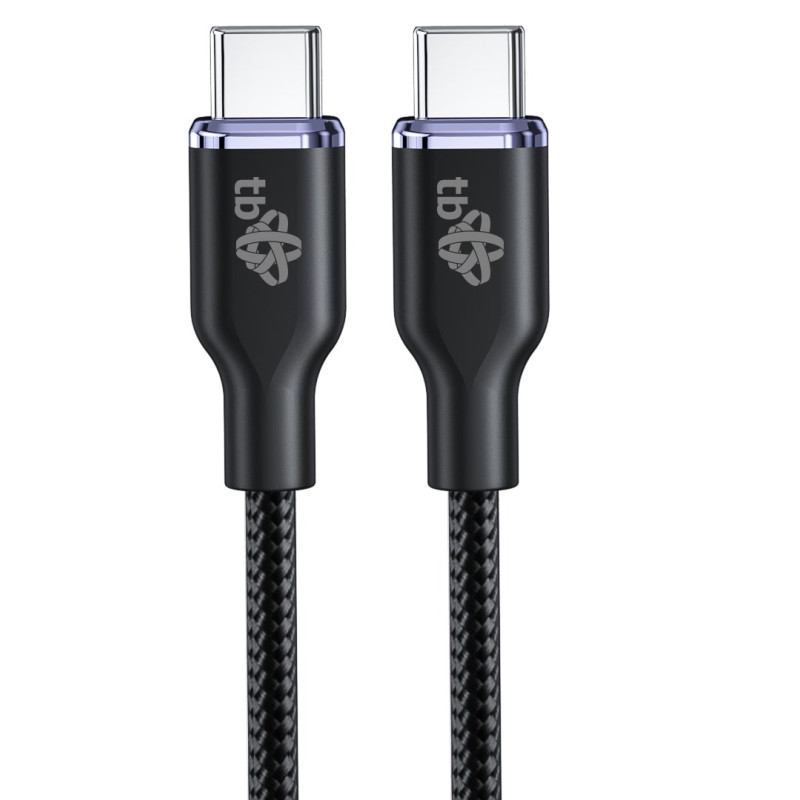 TB USB C - USB C 60W Glamour kábel 1,5m čierny