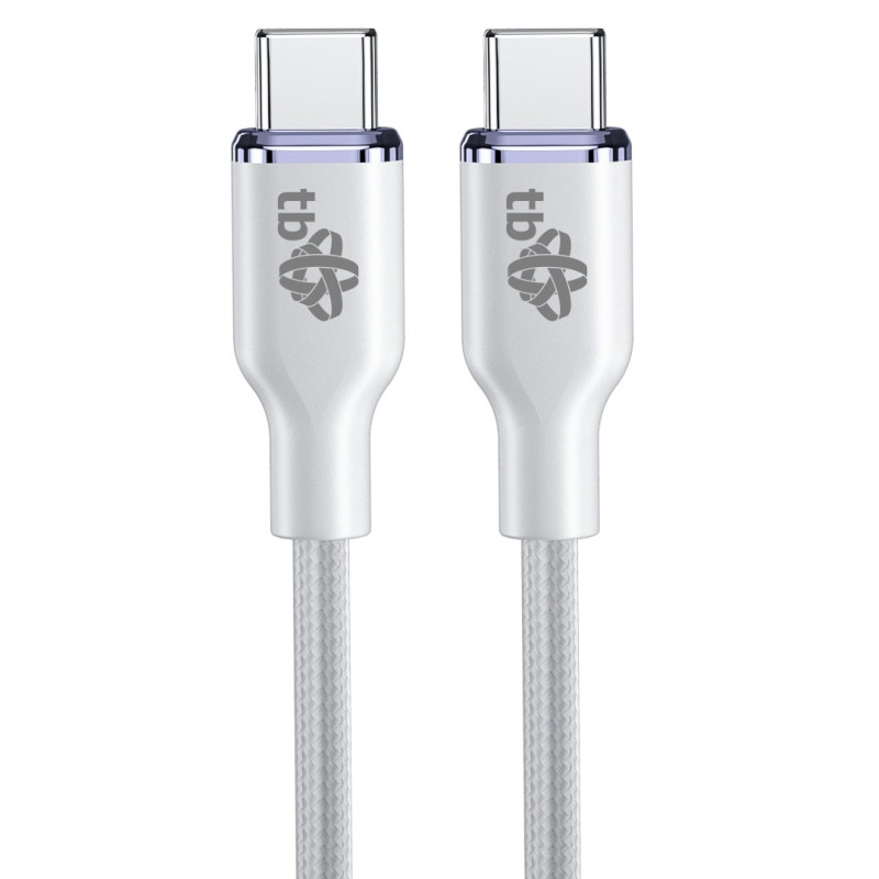 TB USB C - USB C 60W Glamour kábel 1,5m biely