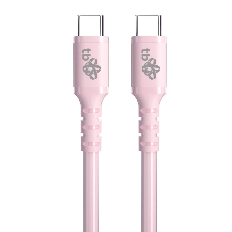 TB USB C - USB C 60W Jelly kábel 1m ružový