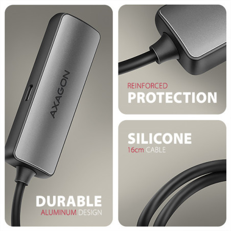 AXAGON RVC-HI8KPD, USB-C → HDMI 2.1 redukcia/adapter, 8K/60Hz, 4K/144Hz, HDR10+, PD100W