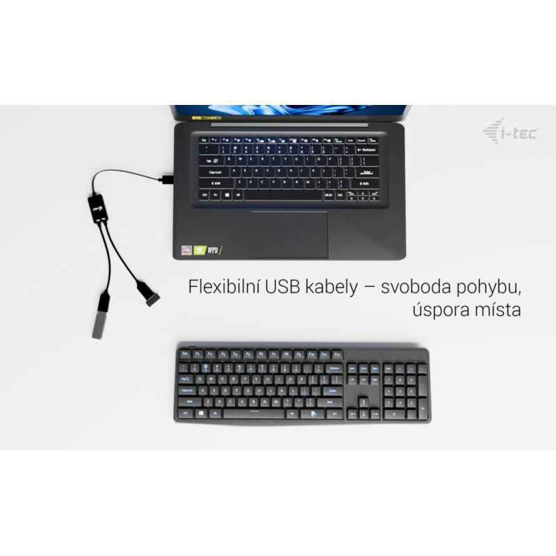 i-tec USB-A Cable HUB 2 port (2x USB-A)