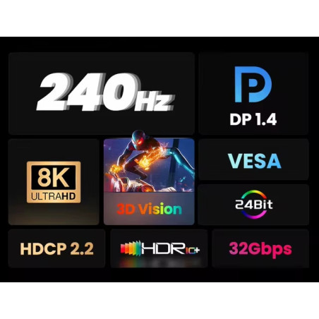 PremiumCord 8K DP 1.4 optický 25m