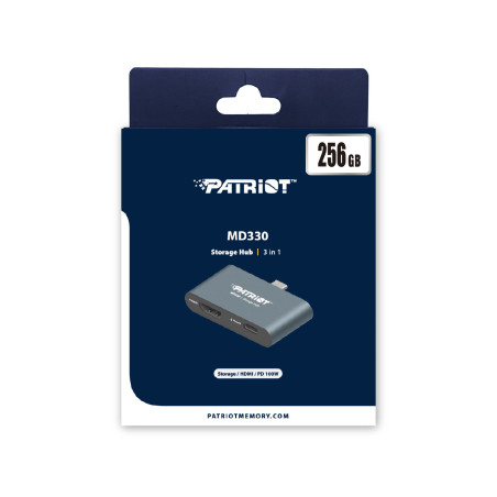 256GB Patriot HUB + úložisko MD300 USB-C+ HDMI