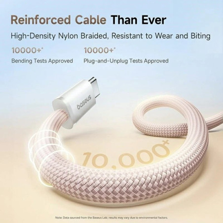 Baseus Dynamic 4 Pro Series Dátový Kábel USB-C - USB-C 100W 1m Baby Pink