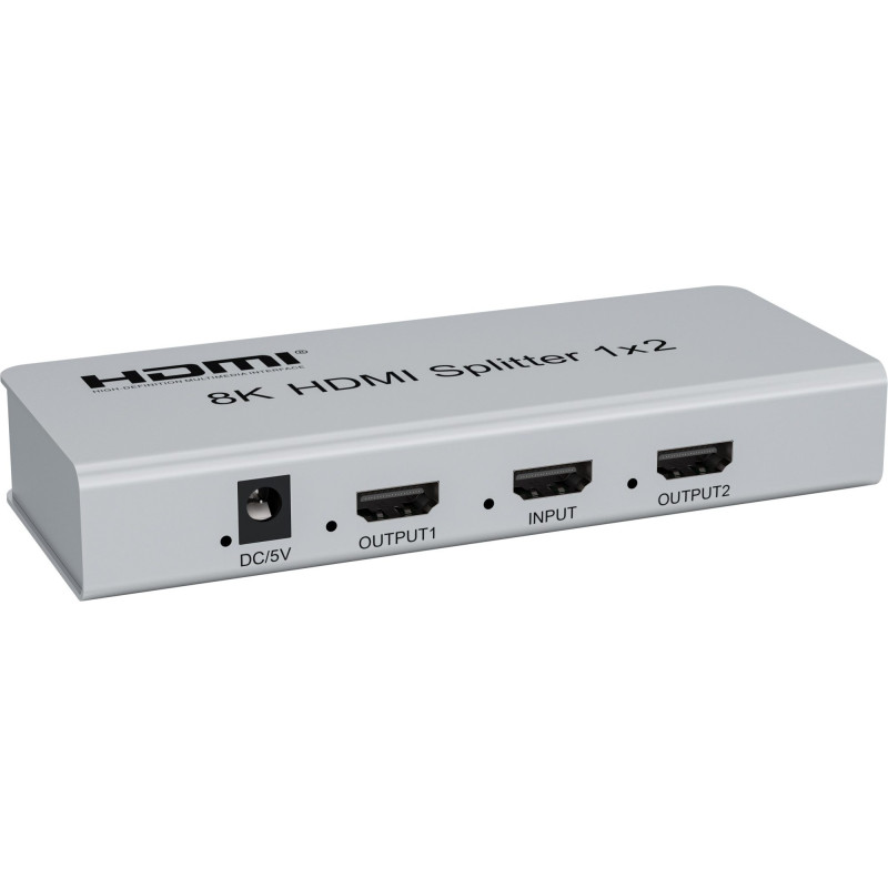 PremiumCord HDMI 2.1 splitter 1-2 porty