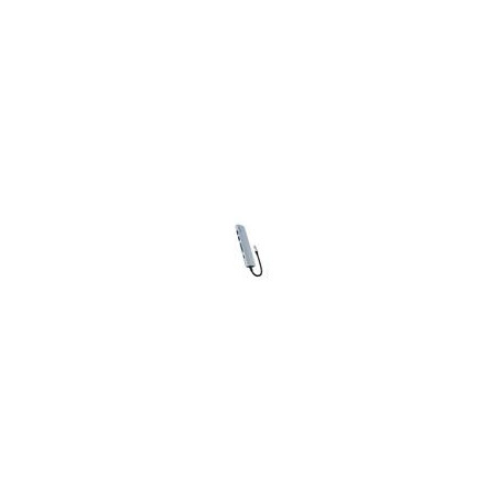 Epico 6v1 hliníkový USB-C 8K hub - modrá