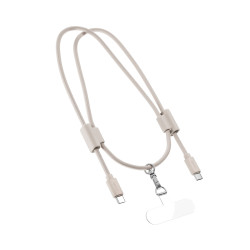 Epico šnúrka na telefón s USB-C káblom - béžová