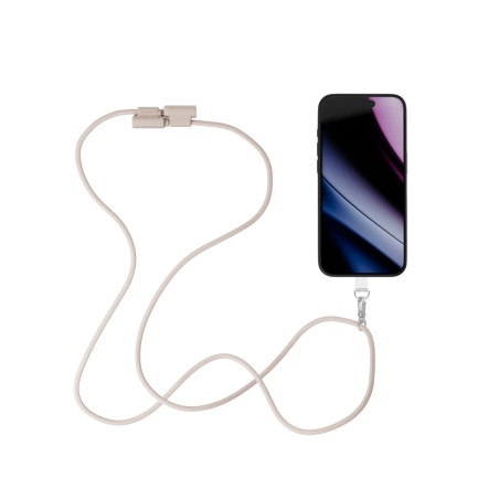 Epico šnúrka na telefón s USB-C káblom - béžová
