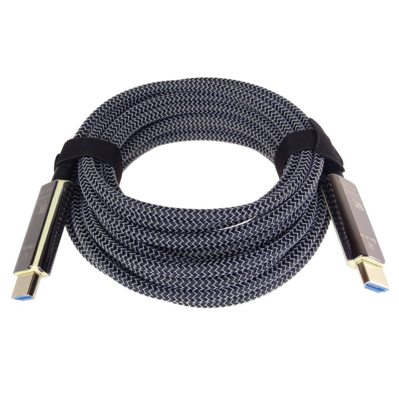 PremiumCord Ultra High Speed ??HDMI 2.1 optický fiber kábel 8K @ 60Hz, pozlátené 50m