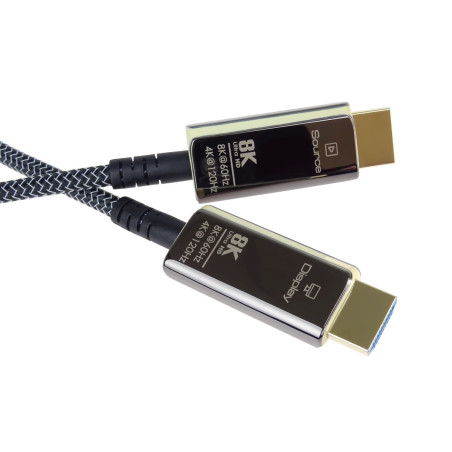 PremiumCord Ultra High Speed ??HDMI 2.1 optický fiber kábel 8K @ 60Hz, pozlátené 50m