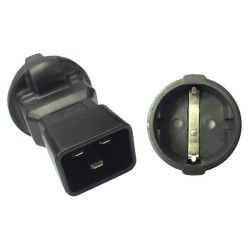 PremiumCord Adaptér IEC C20 M - SCHUKO CEE 7/3 F
