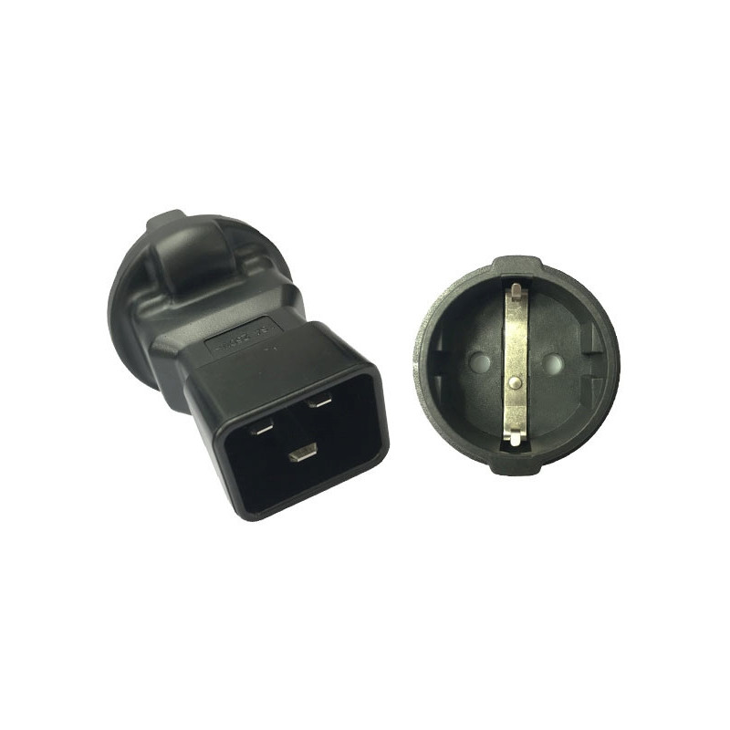 PremiumCord Adaptér IEC C20 M - SCHUKO CEE 7/3 F