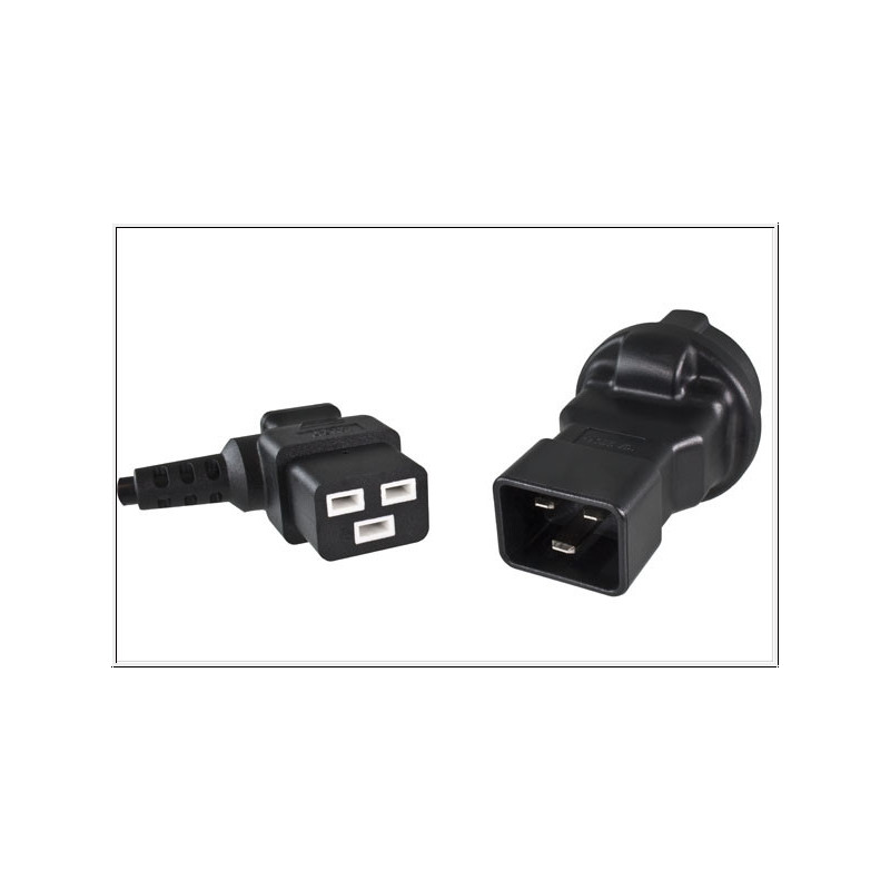 PremiumCord Adaptér IEC C20 M - SCHUKO CEE 7/3 F