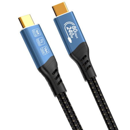 PremiumCord USB4™ Version2.0 80Gbps 16K@60Hz 240W Thunderbolt 3 a 4 kábel 1m
