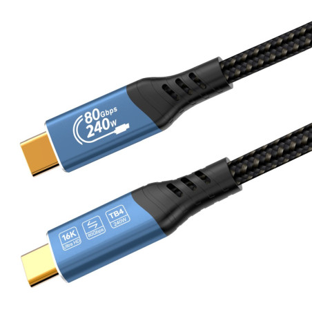 PremiumCord USB4™ Version2.0 80Gbps 16K@60Hz 240W Thunderbolt 3 a 4 kábel 1,2m