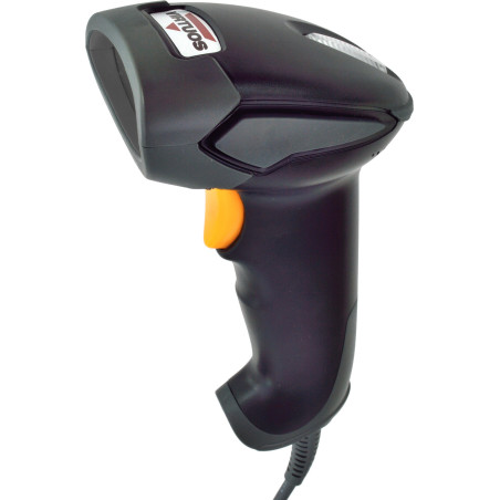 CCD čítačka Virtuos HT-310A, dlhý dosah, USB (klávesnica/RS-232 emulácia), stojan, čierna