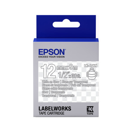 Epson Label Cartridge Transparent LK-4TWN Transparent White/transparent 12mm (9m)