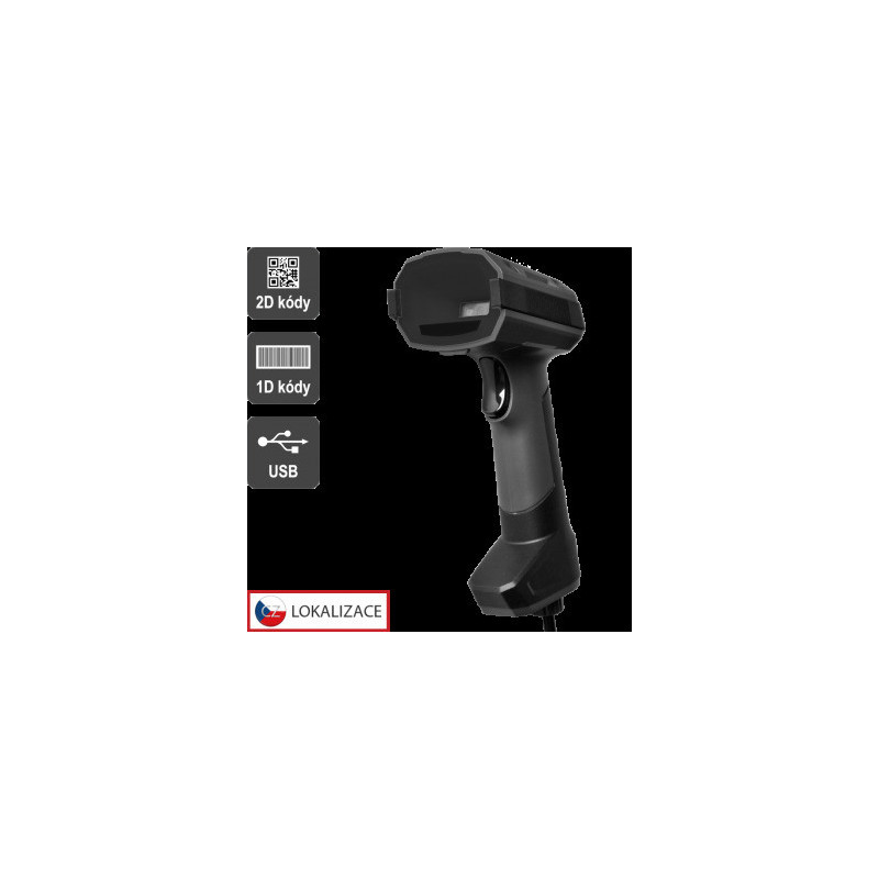 Virtuos HT-857 - CCD 2D priemyselná čítačka, USB, tmavo šedá