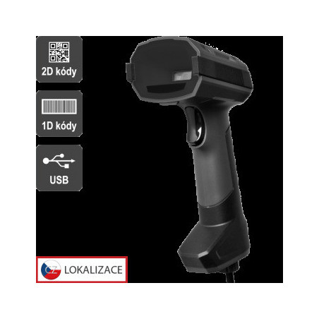 Virtuos HT-857 - CCD 2D priemyselná čítačka, USB, tmavo šedá