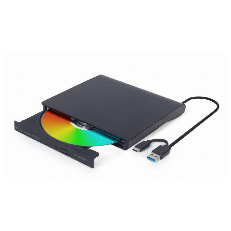GEMBIRD externý USB DVD mechanika, čierna