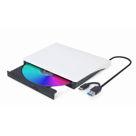 GEMBIRD externý USB DVD mechanika, čiernobiela