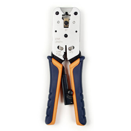 W-star Krimpovacie kliešte RJ45 WS2182R s račňou priame, strúhač izolácie