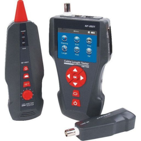 W-Star Tester káblov UTP WSNF8601, CAT5, CAT6, detektor káblov, UTP, RJ11, BNC, POE, Ping
