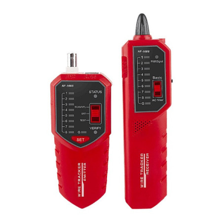 W-Star Tester káblov RJ45 WSNF168S, UTP/STP, BNC, detektor káblov