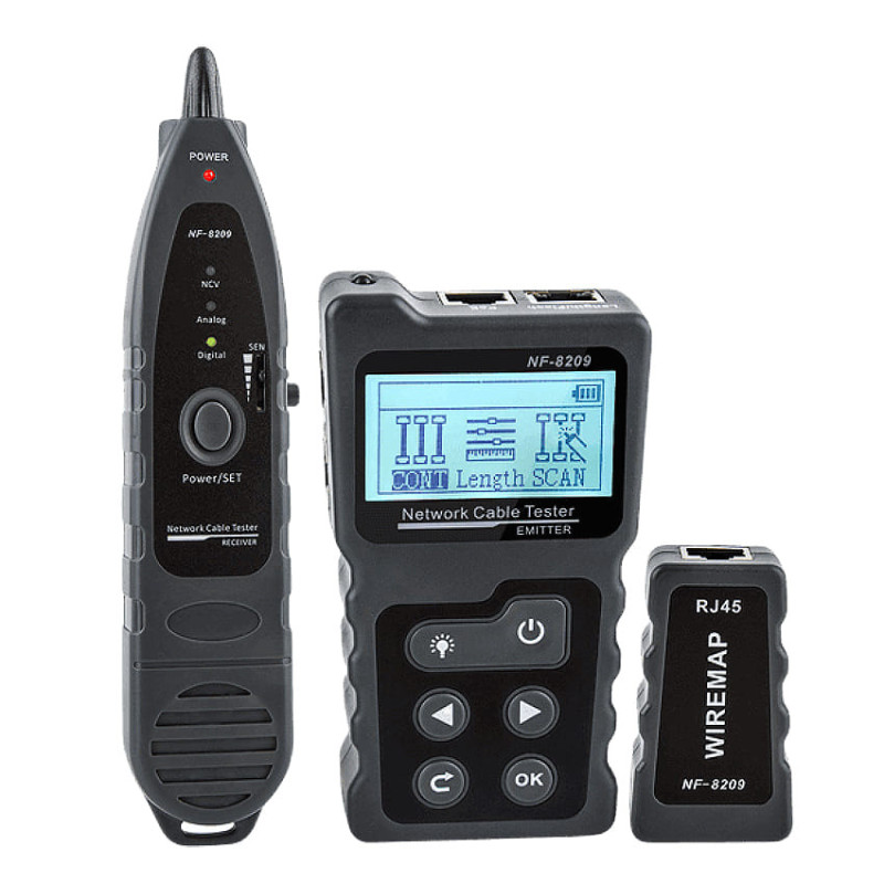 W-star Tester káblov UTP WSNF8209, RJ45, Poe, hľadacia sonda