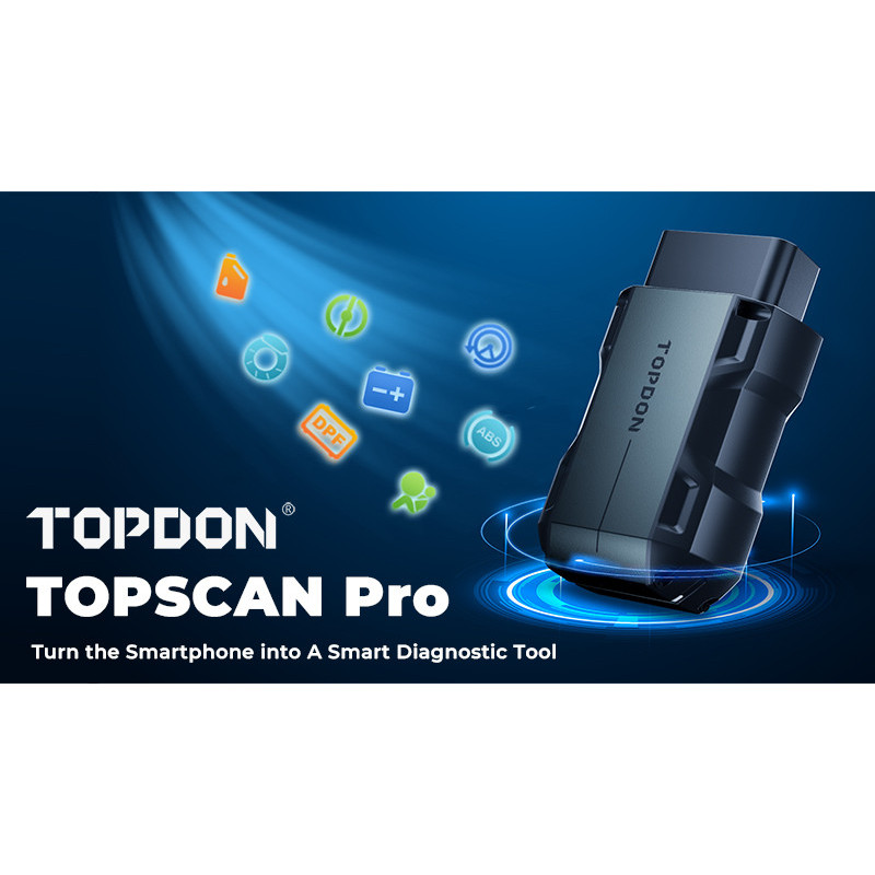 TOPDON diagnostické zariadenie TopScan Pro/OBD 2 funkcie/13 špeciálnych funkcií/Android/iOS/aplikácie
