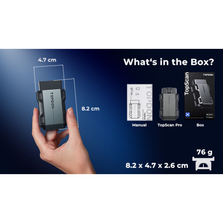 TOPDON diagnostické zariadenie TopScan Pro/OBD 2 funkcie/13 špeciálnych funkcií/Android/iOS/aplikácie