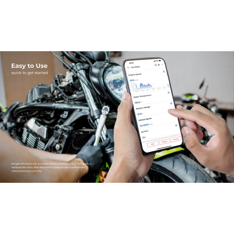 TOPDON diagnostické zariadenie TopScan Moto/ Bluetooth/ iOS/ Android/ Detekcia softvéru a hardvéru chýb